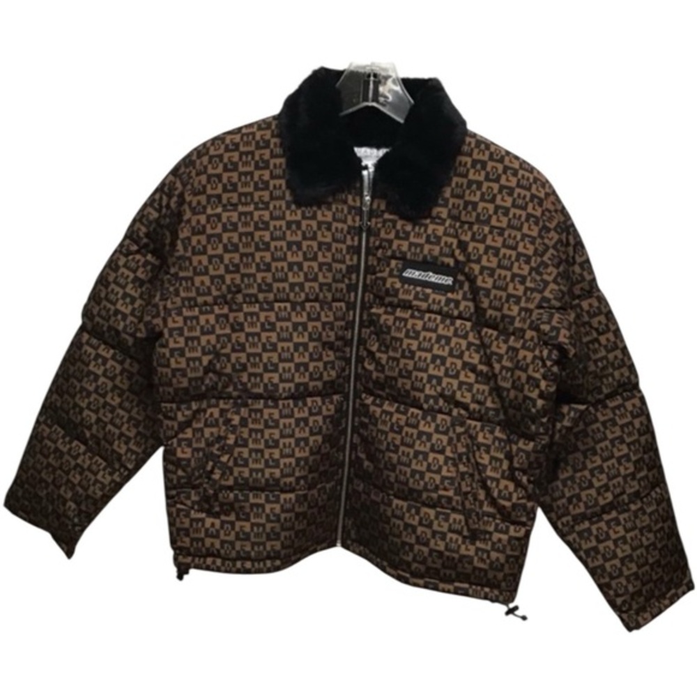 MadeMe® logo fur collar puffer jacket. Xs